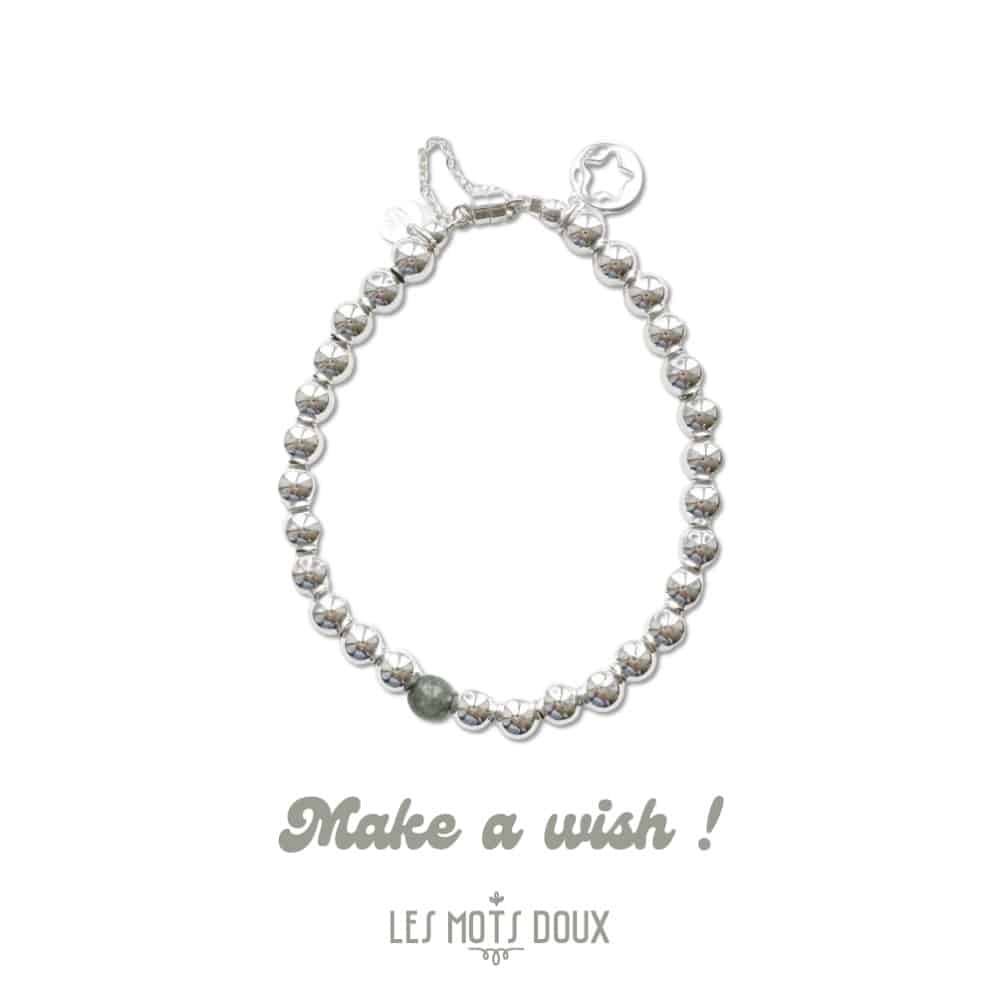 Bracelet "Make a wish" : plaqué or ou argent