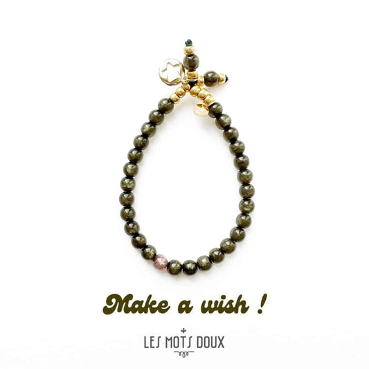 Bracelet "Make a wish" : kaki