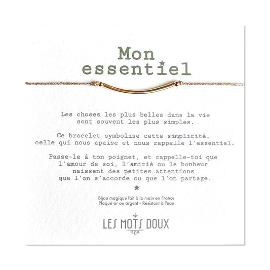 Bracelet "Mon essentiel" cordon doré
