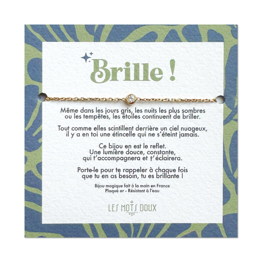 Bracelet "Brille" chaîne plaquée or