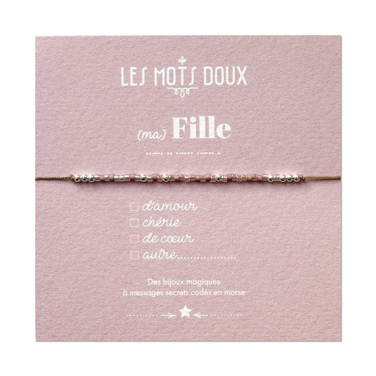 Bracelet Code Morse : Fille