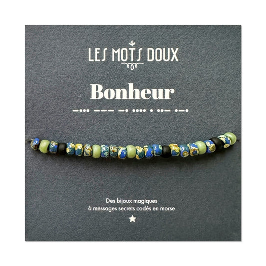 Bracelet homme code morse : Bonheur