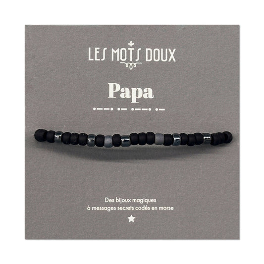 Bracelet homme code morse : Papa