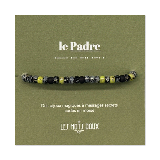 Bracelet homme code morse : le Padre