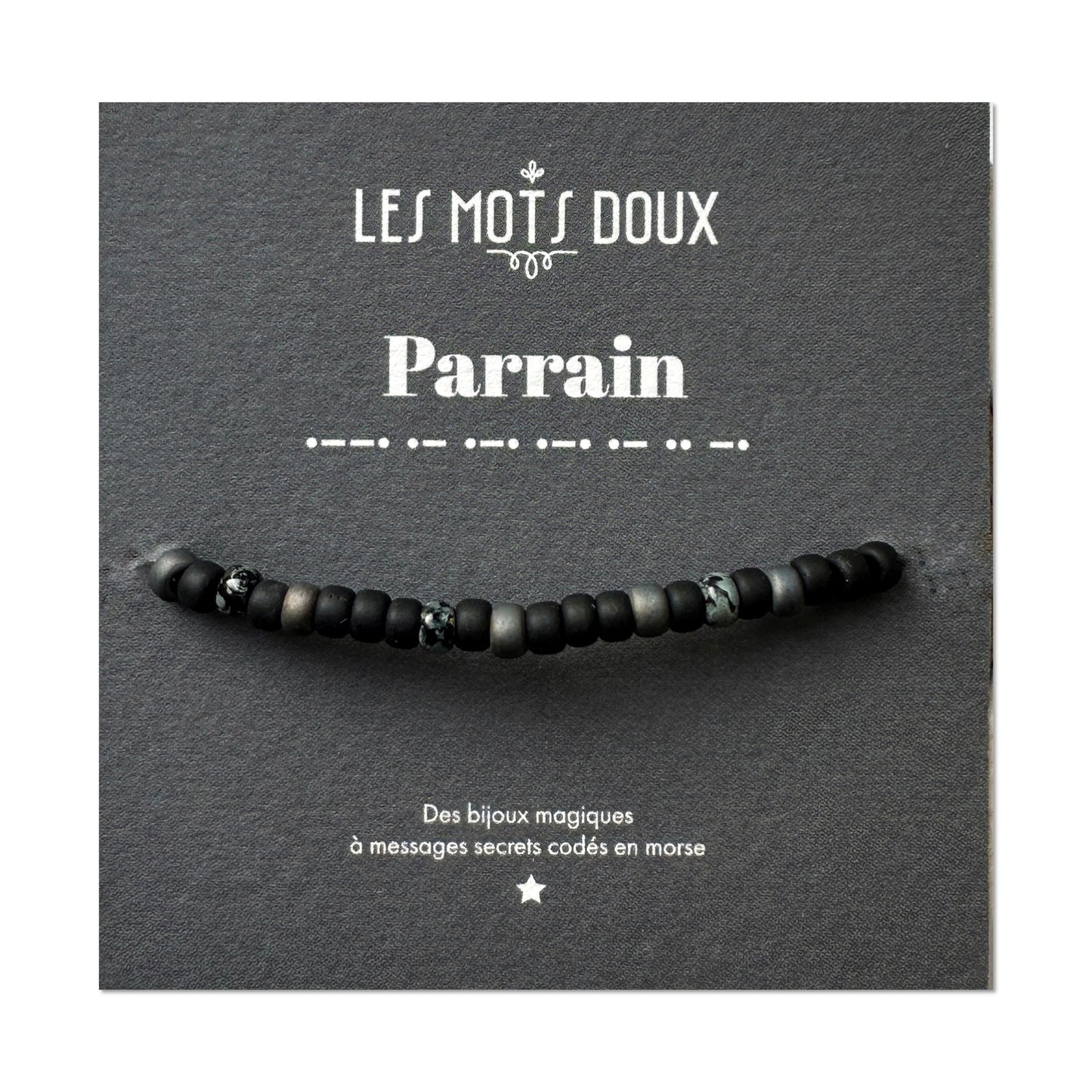 Bracelet homme code morse : Parrain
