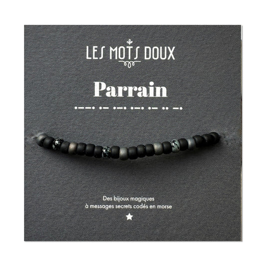 Bracelet homme code morse : Parrain