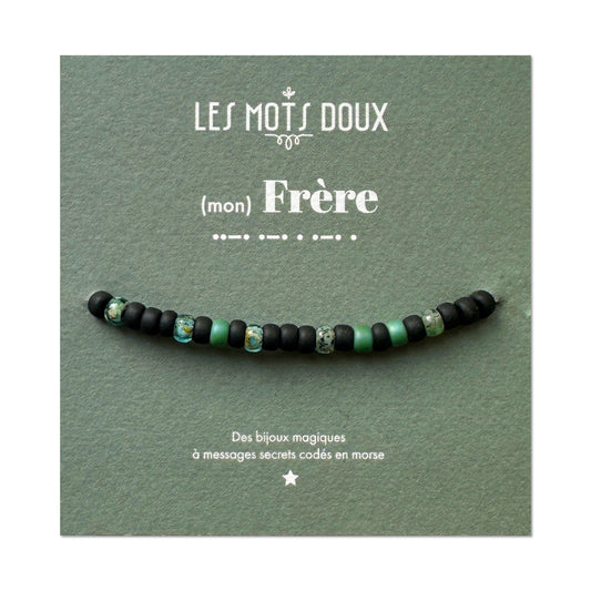 Bracelet homme code morse : Frère