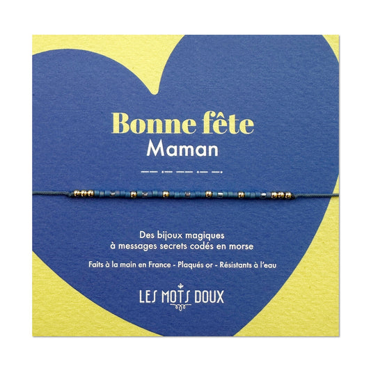 Bracelet Code Morse  -  Bonne fête "Maman"
