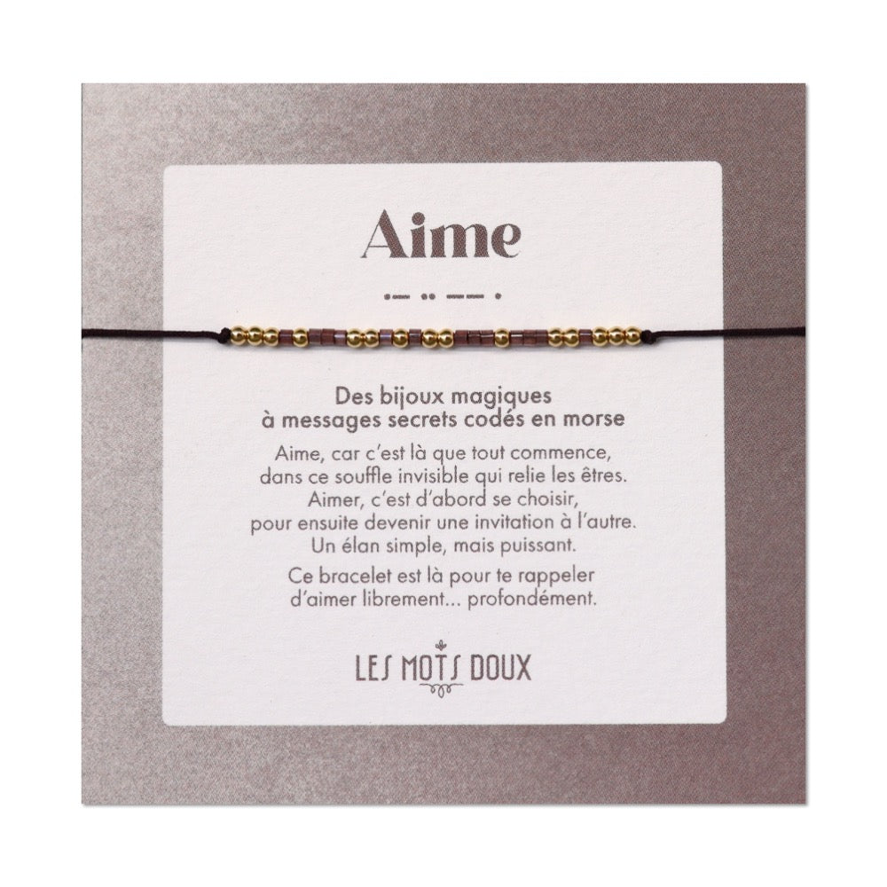 Bracelet Code Morse : Aime