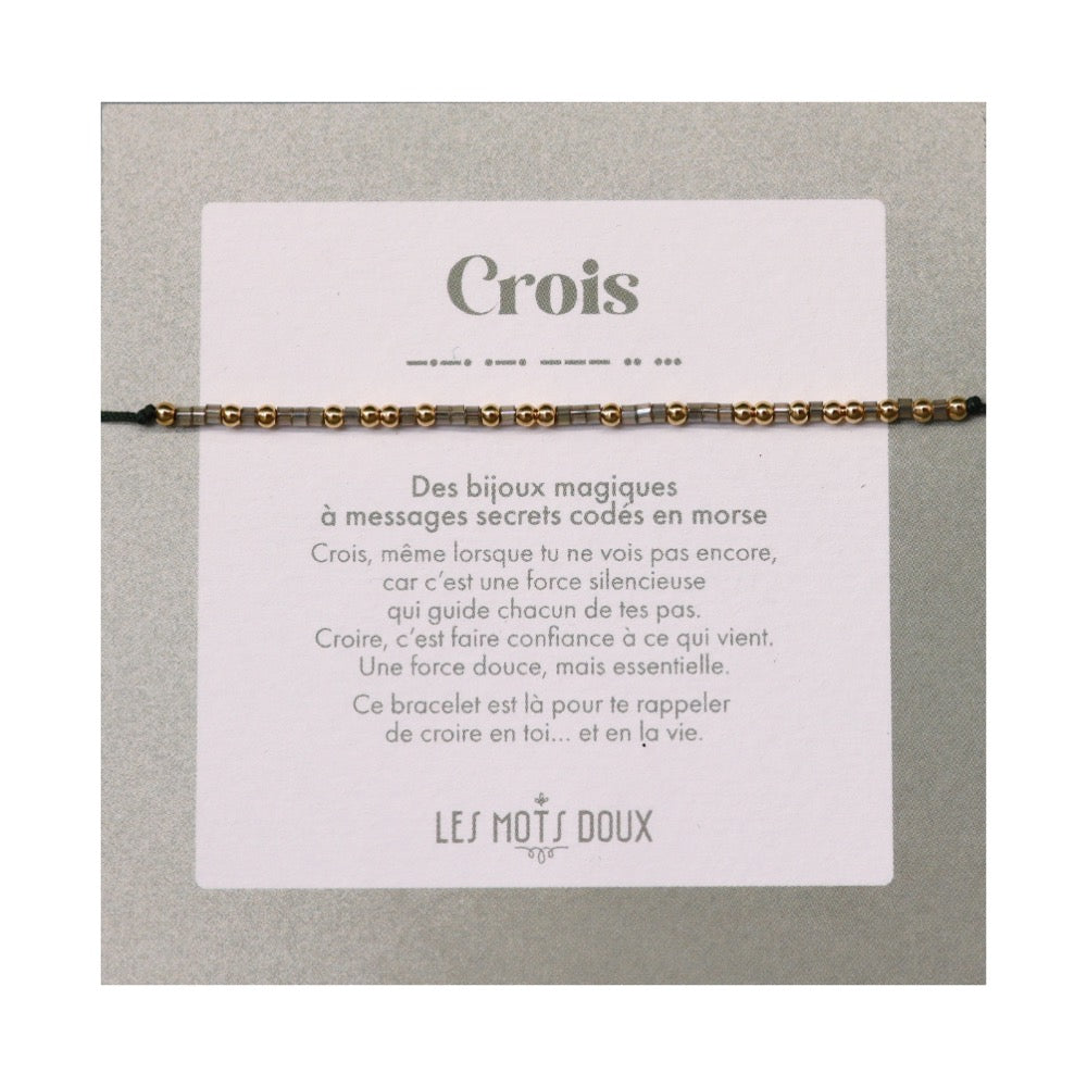 Bracelet Code Morse : Crois