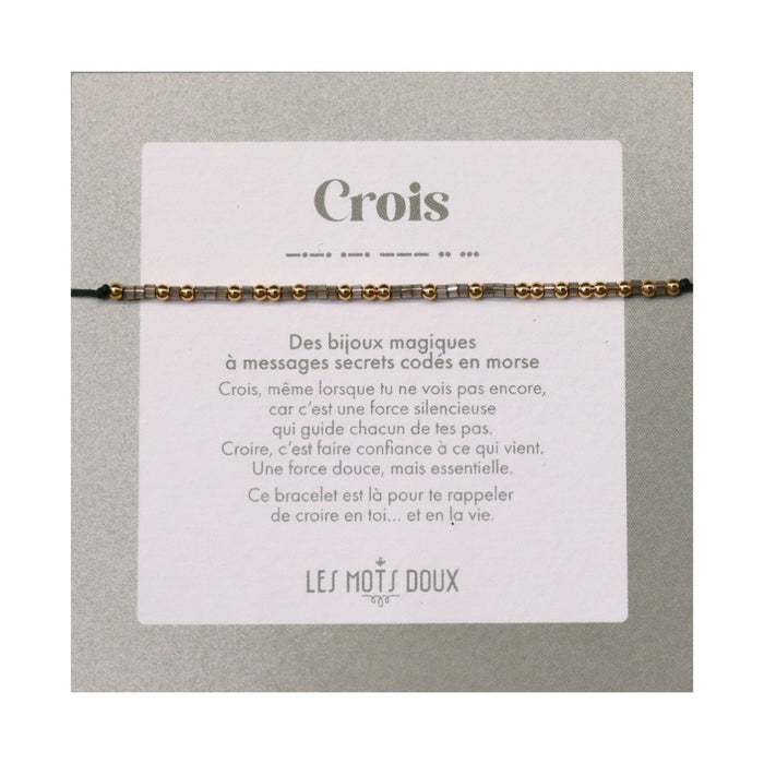 Bracelet Code Morse : Crois