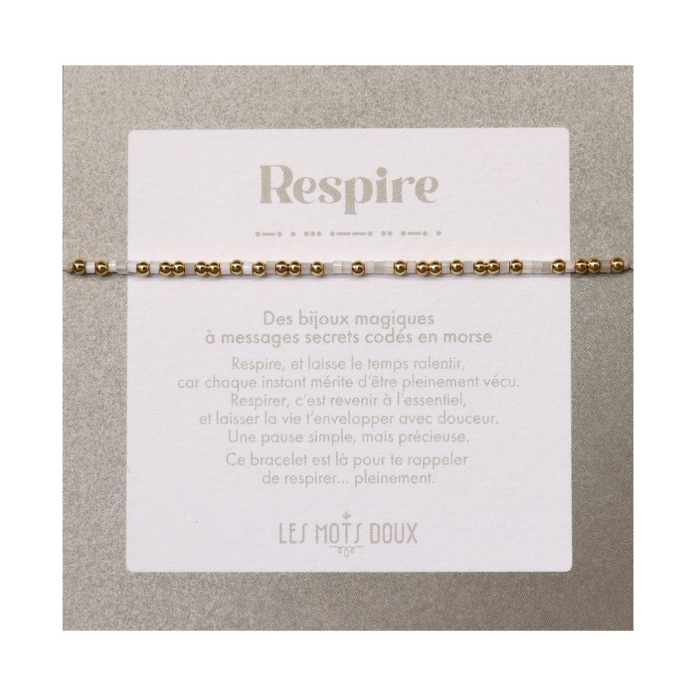 Bracelet Code Morse : Respire