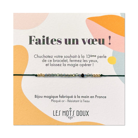 Bracelet Faites un voeu : Vert irisé