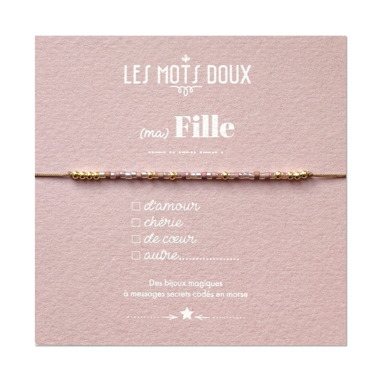 Bracelet Code Morse : Fille