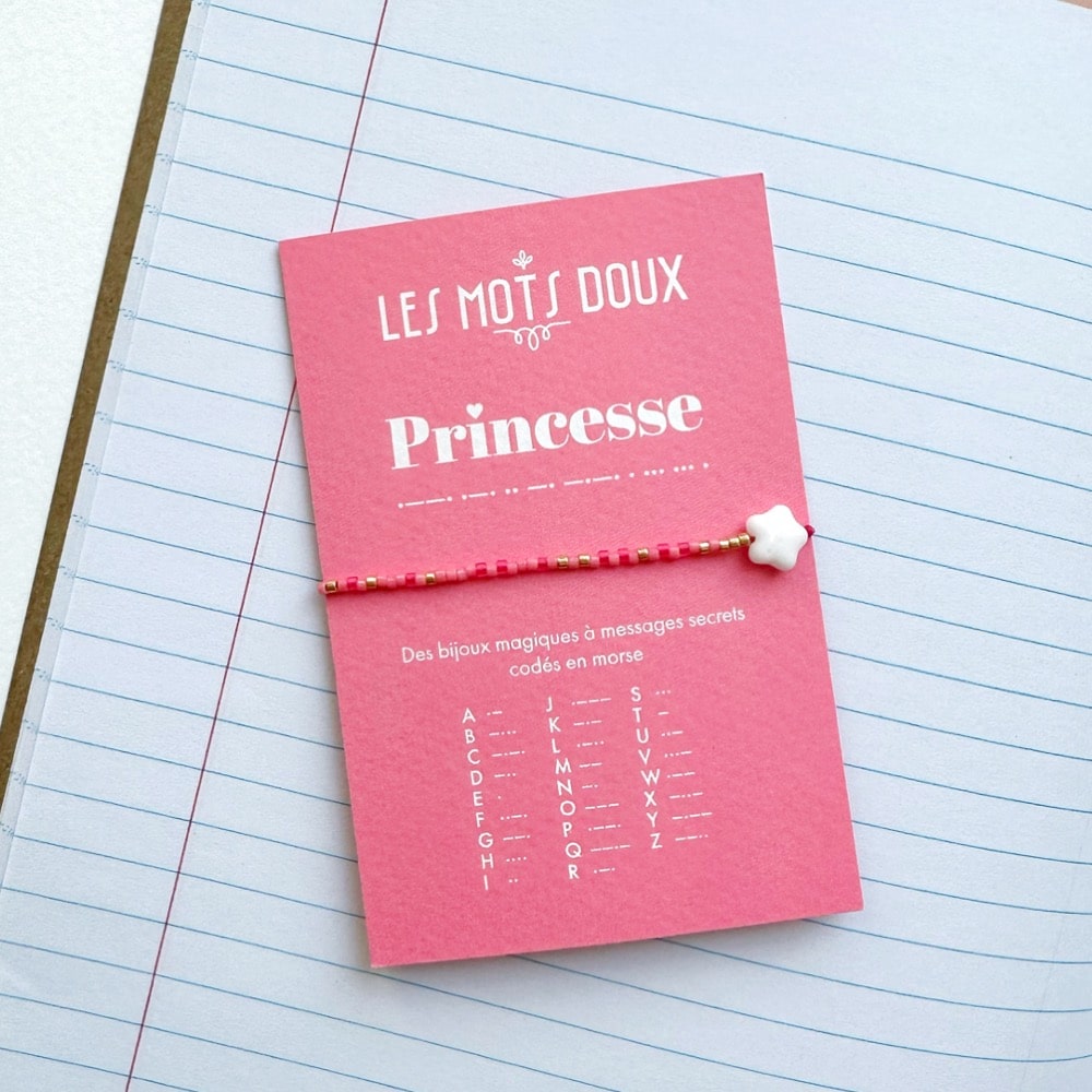 Bracelet enfant Code morse : Princesse