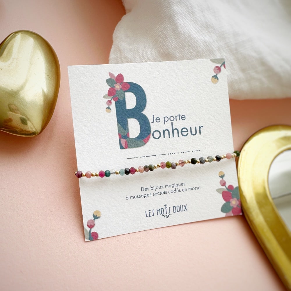 Bracelet Code Morse : Je porte bonheur