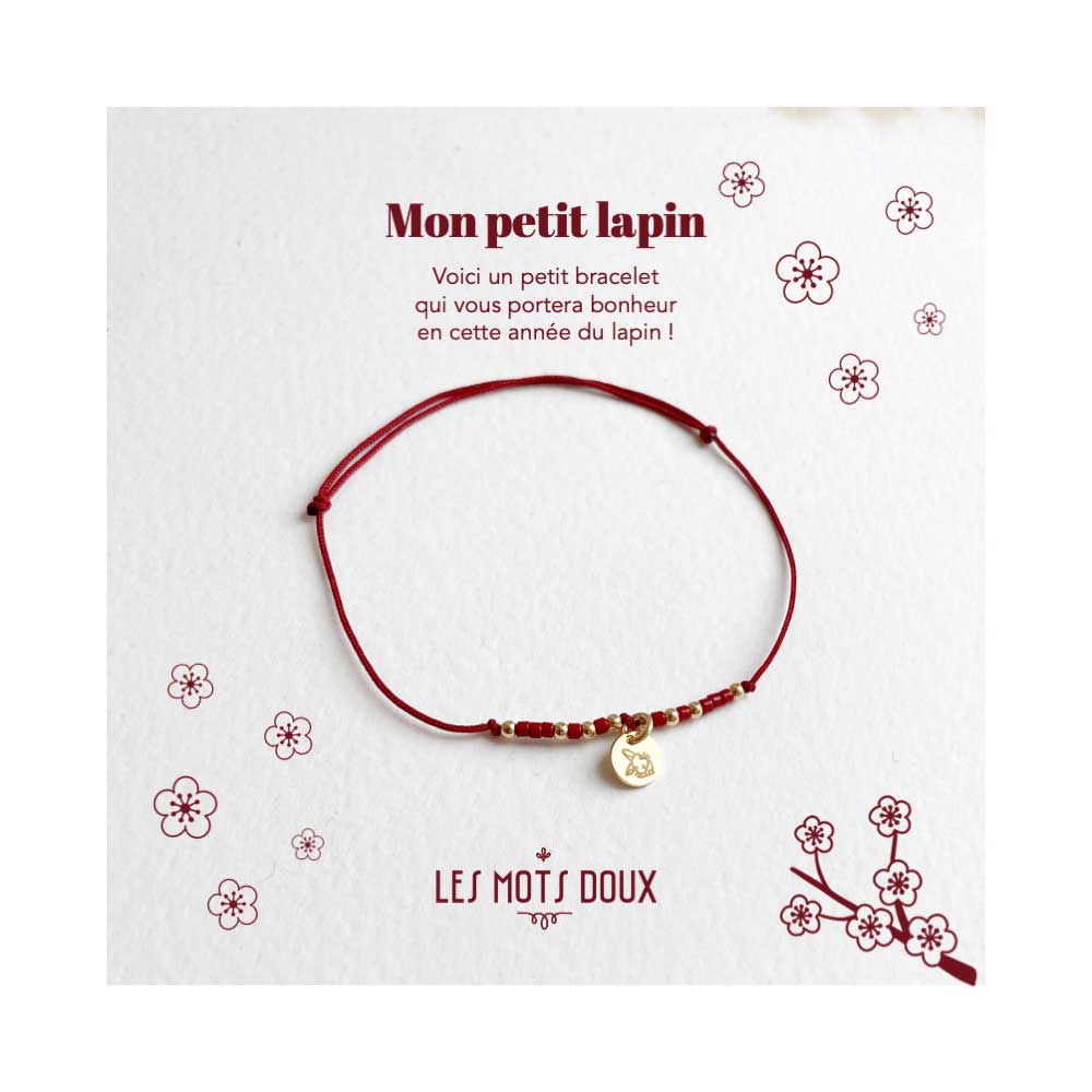 Bracelet Porte-Bonheur "Mon petit lapin"