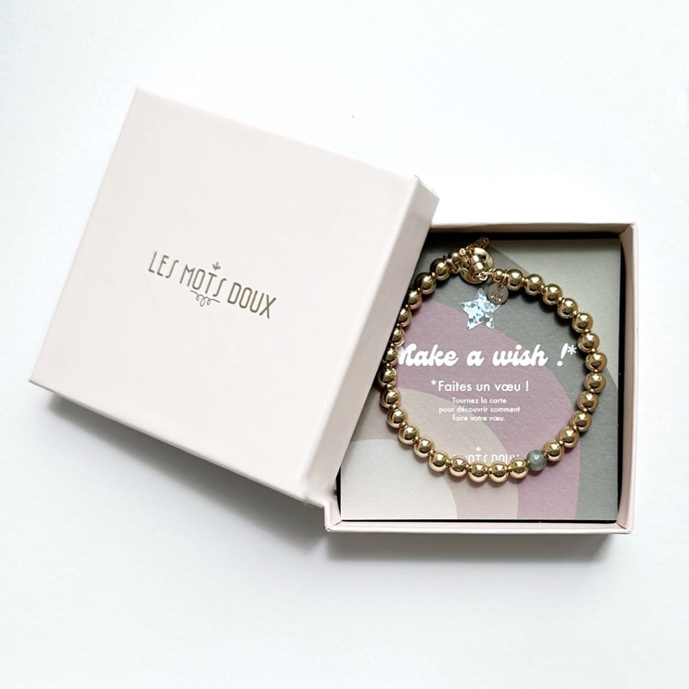 Bracelet "Make a wish" : plaqué or ou argent