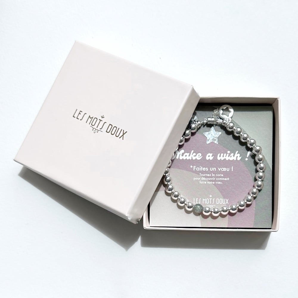 Bracelet "Make a wish" : plaqué or ou argent