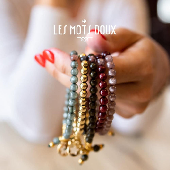 Bracelet - Make a wish - bordeaux