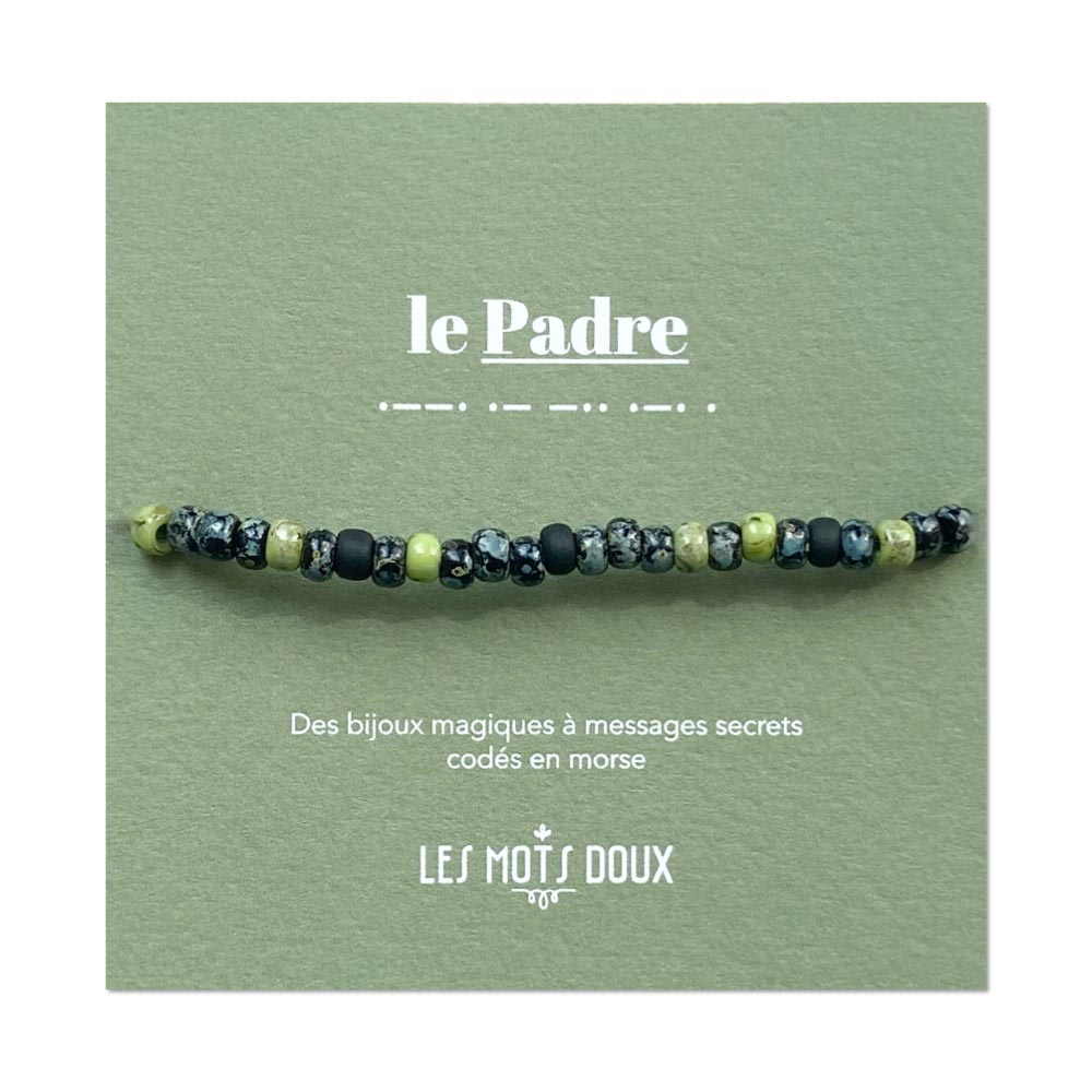 Bracelet homme code morse : le Padre