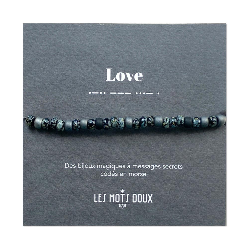 Bracelet homme code morse : Love