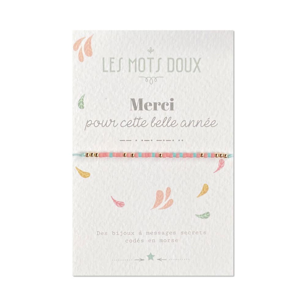 Bracelet Code Morse  -  "Merci" pour cette année !