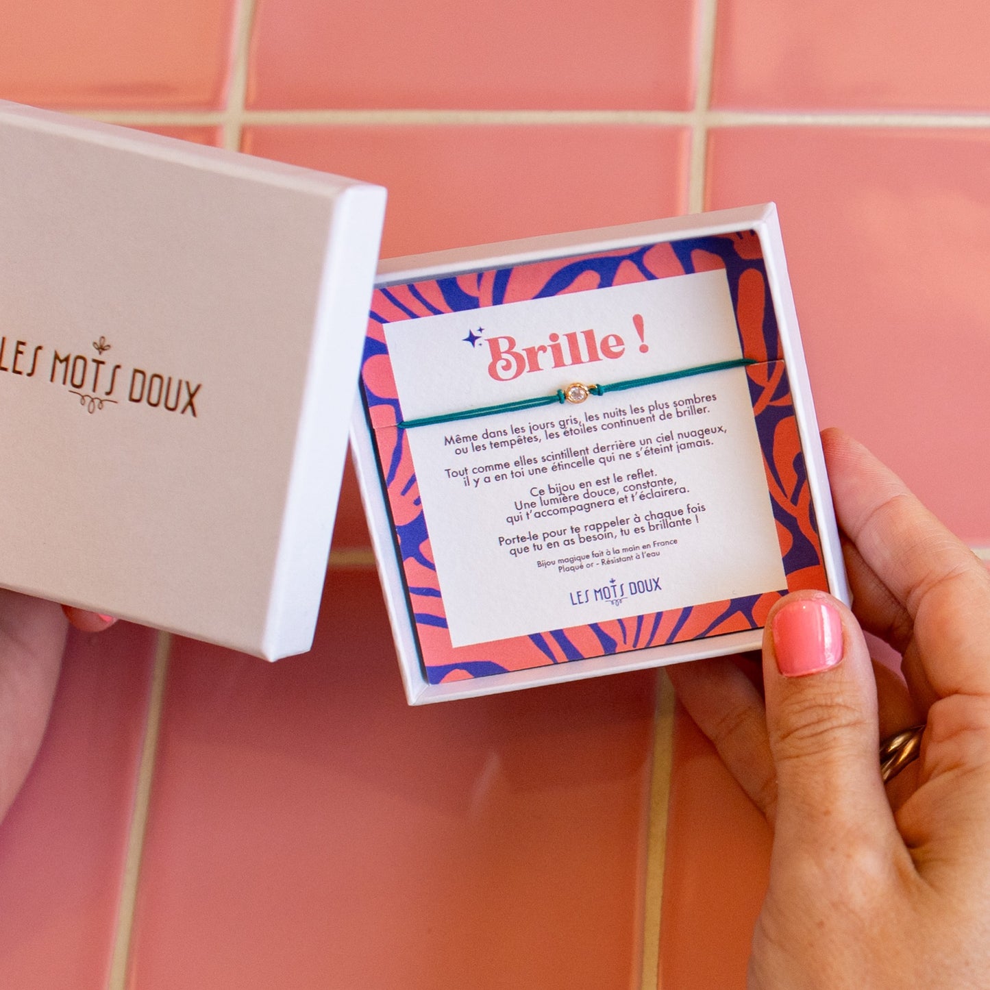 Bracelet - Brille - cordon émeraude