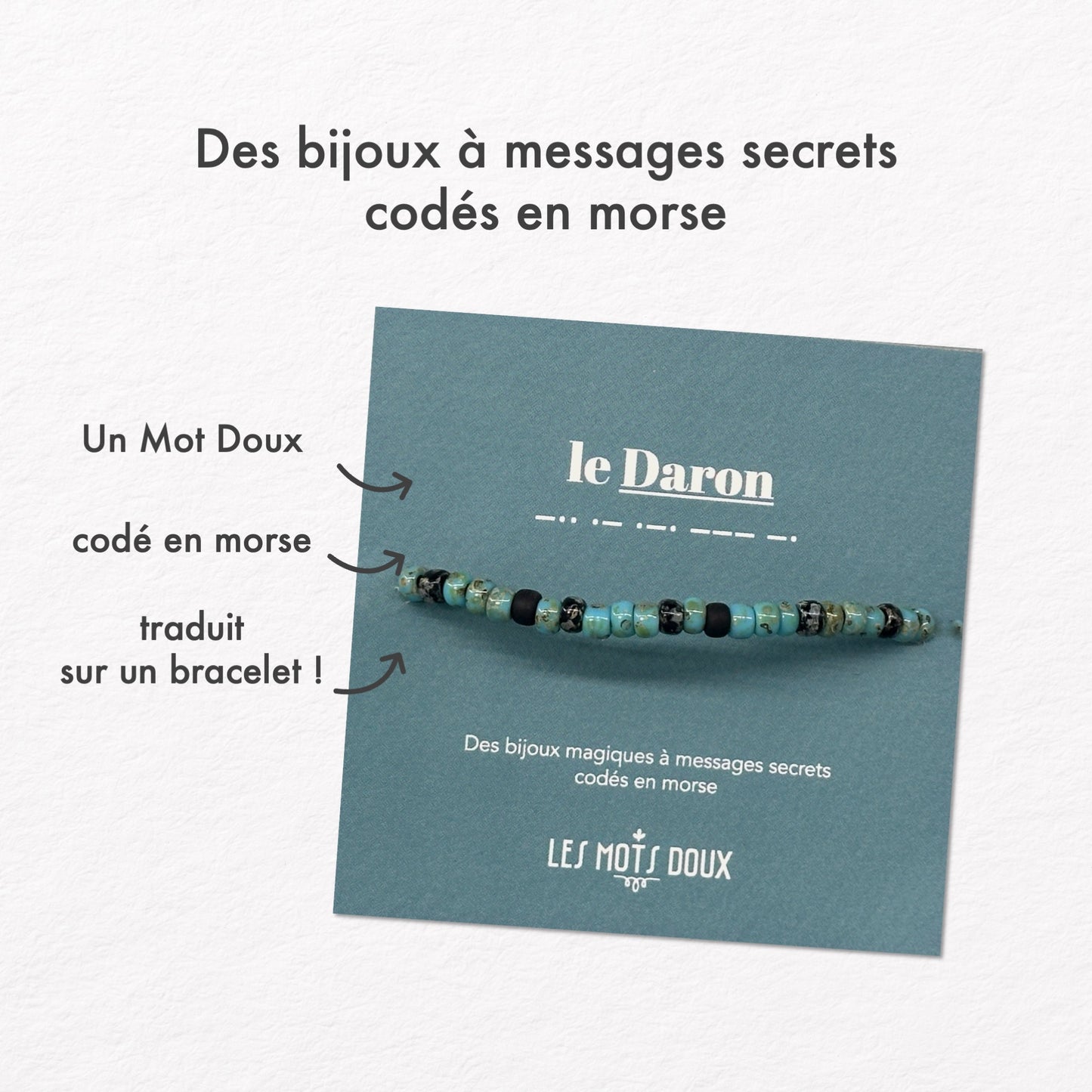 Bracelet homme code morse : le Daron