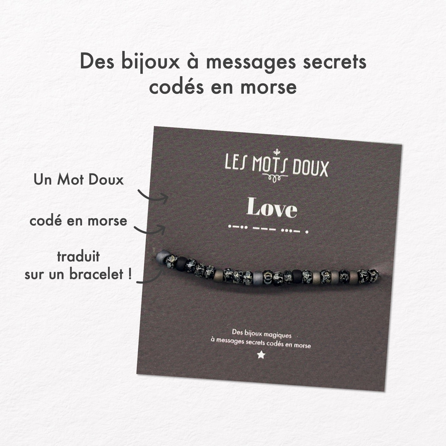 Bracelet homme code morse : Love