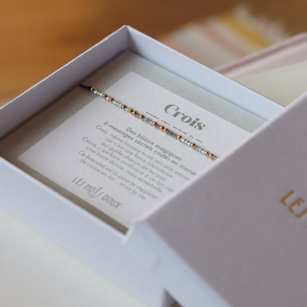 Bracelet Code Morse : Crois
