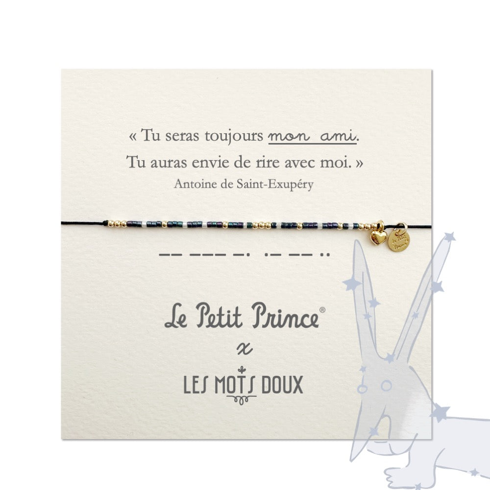 Bracelet code morse Le Petit Prince : Mon ami