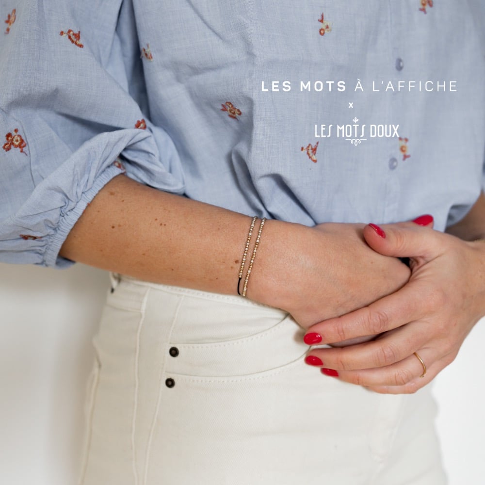 Les Mots Doux x Les Mots à l'affiche : Bracelet code morse "Libre"