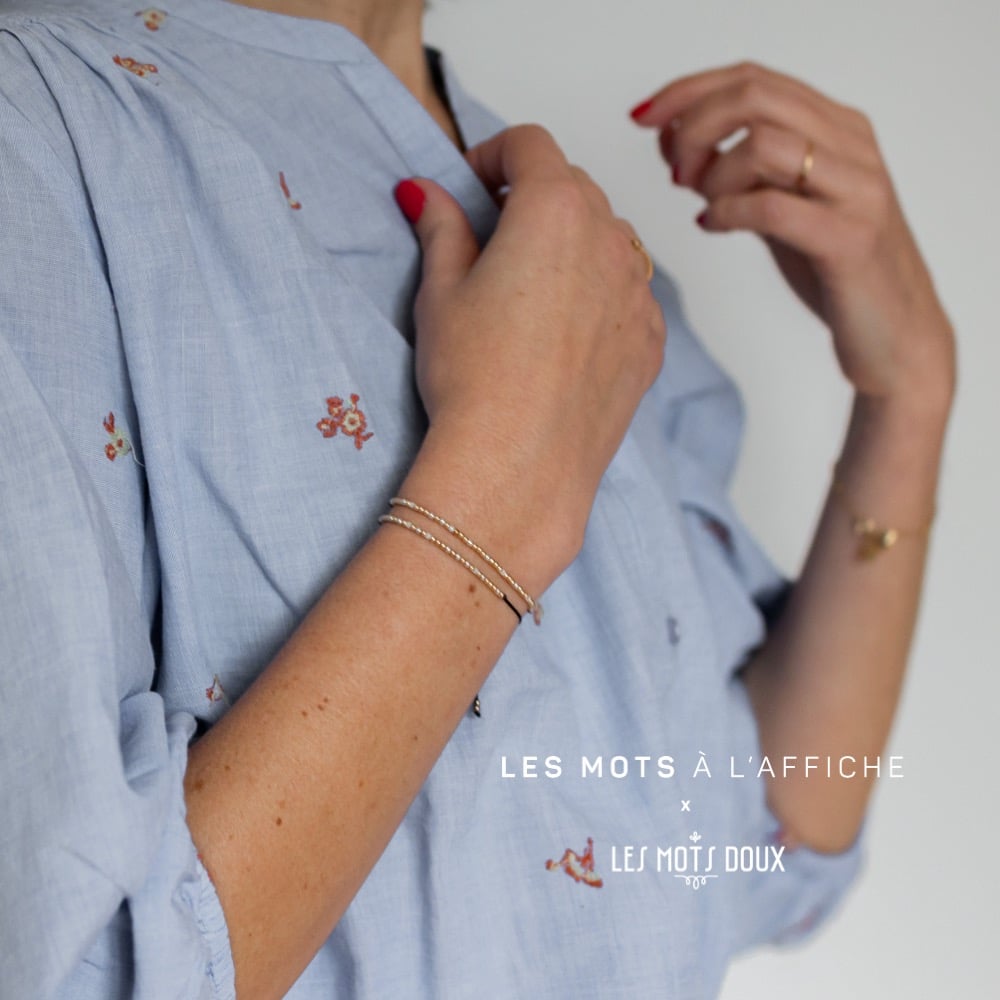 Les Mots Doux x Les Mots à l'affiche : Bracelet code morse "Merci"