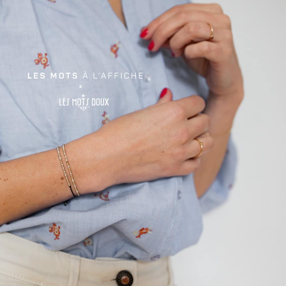 Les Mots Doux x Les Mots à l'affiche : Bracelet code morse "Amis"