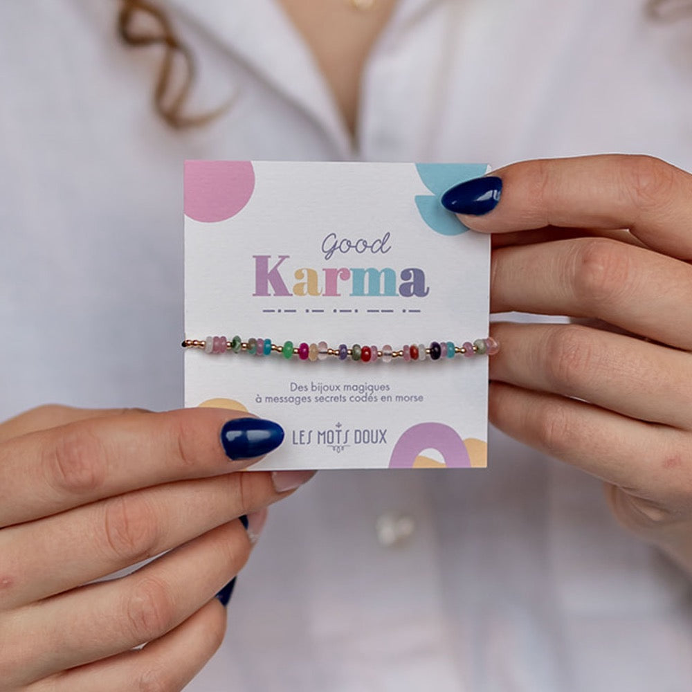 Bracelet code morse "Good Karma"