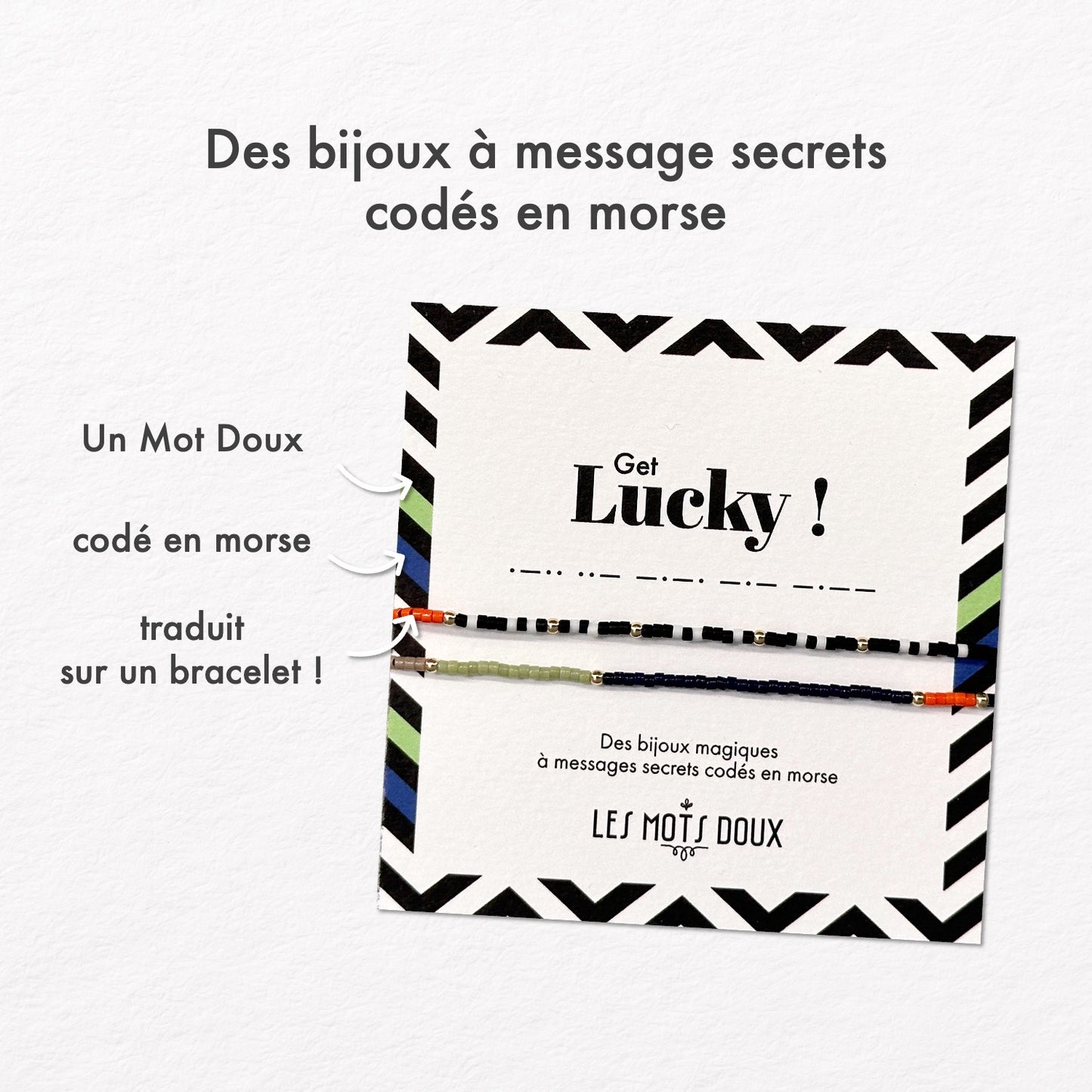 Bracelet code morse winter mix "Get Lucky"