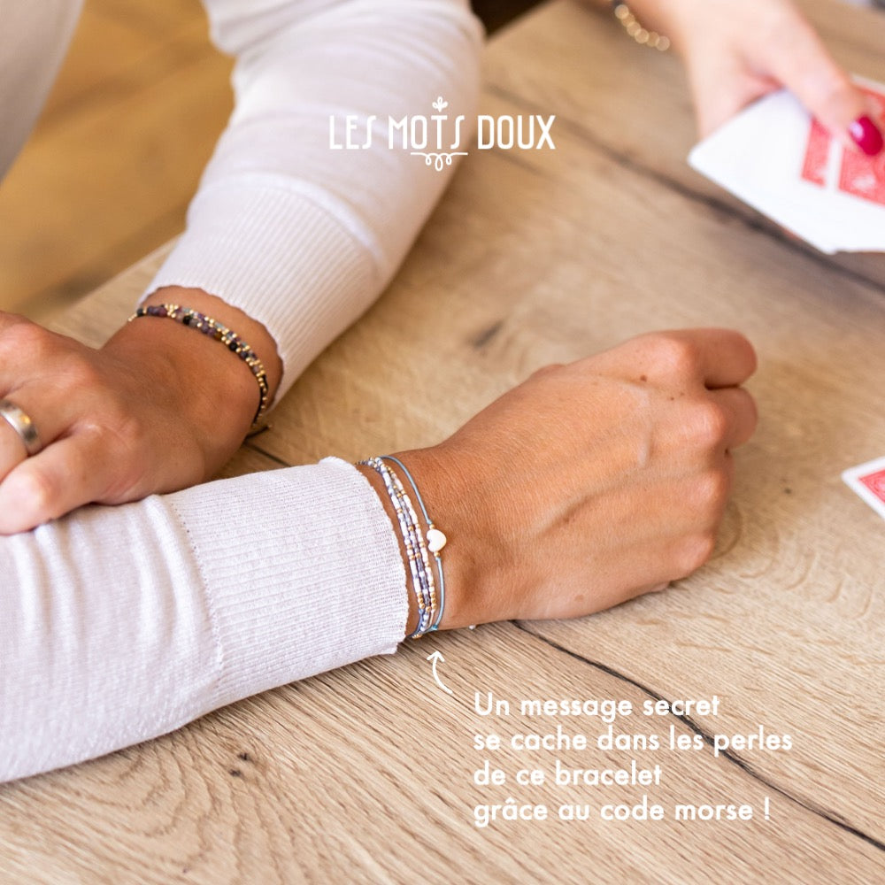 Bracelet Code Morse : Bonheur