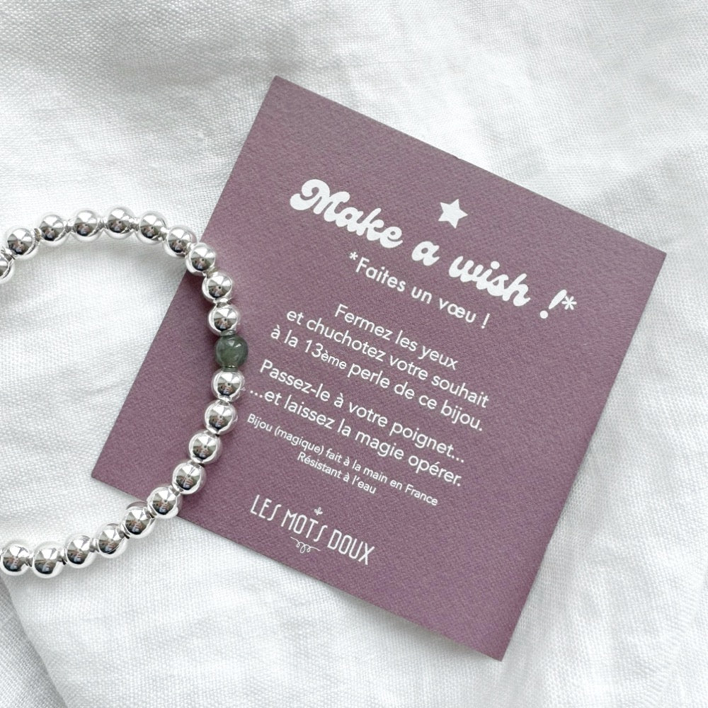 Bracelet "Make a wish" : plaqué or ou argent