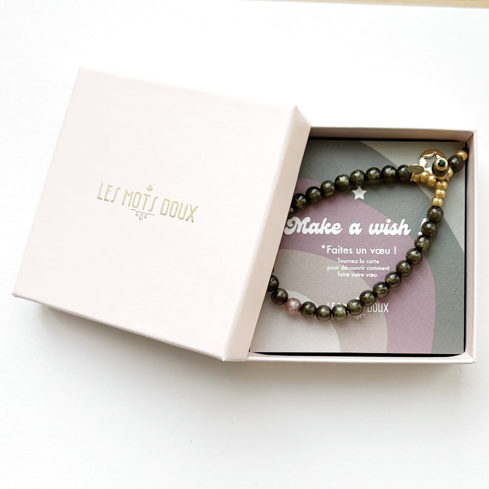 Bracelet "Make a wish" : kaki