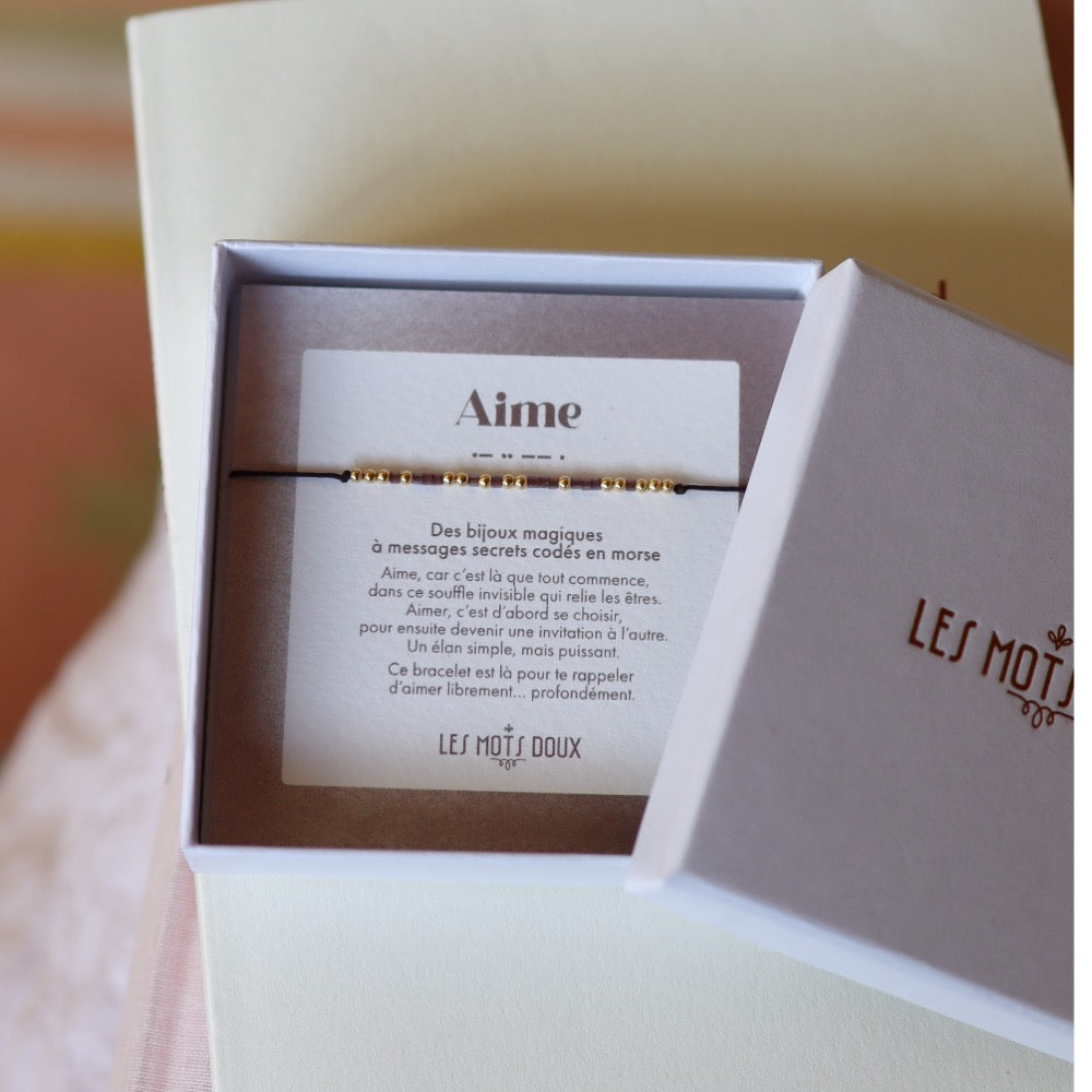 Bracelet Code Morse : Aime