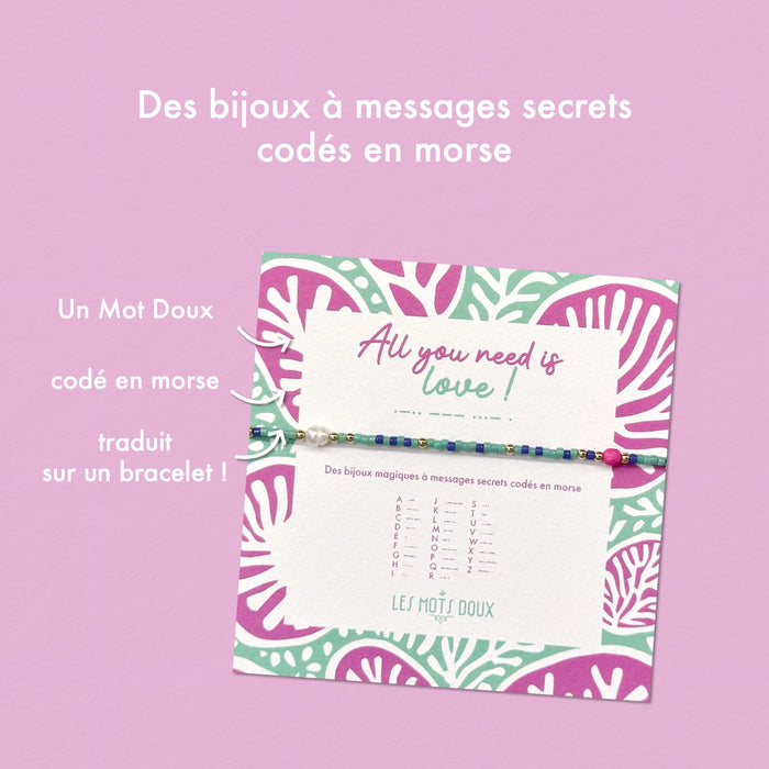 Bracelet code morse - All you need is love - Summer 25