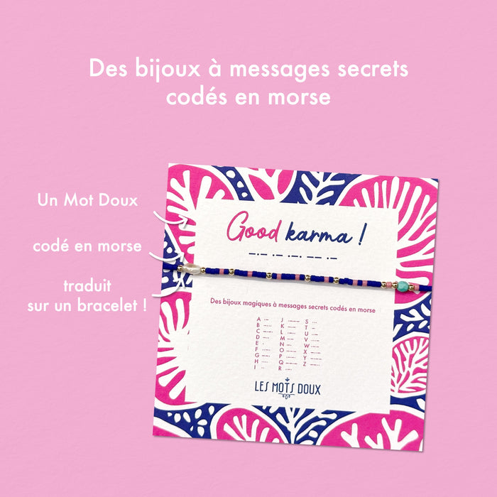 Bracelet code morse - Good Karma - Summer 25