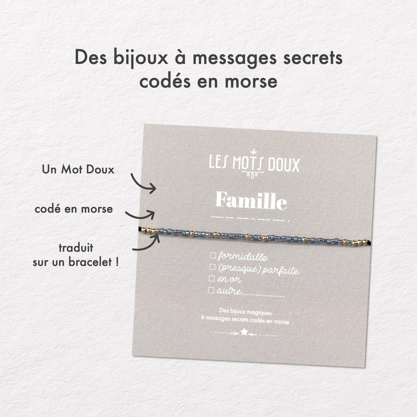 Bracelet Code Morse : Famille