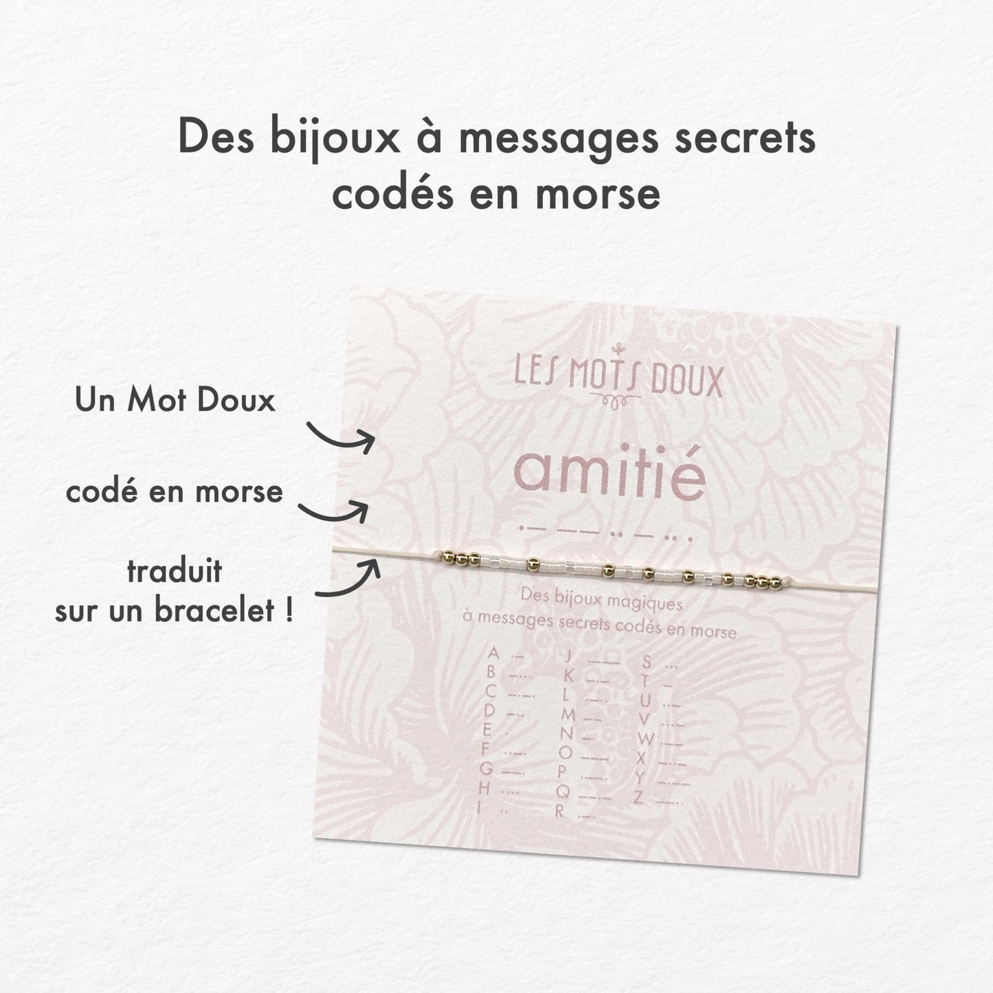 Bracelet Code Morse : Amitié