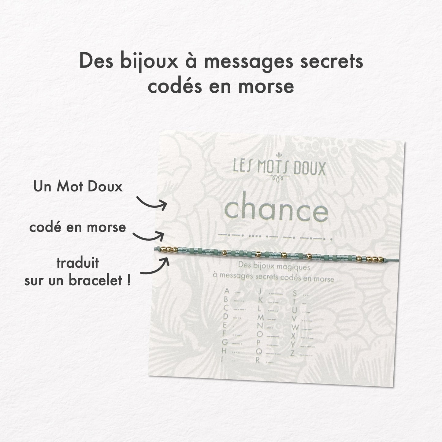 Bracelet Code Morse : Chance