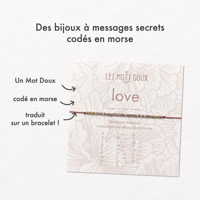 Bracelet Code Morse : Love
