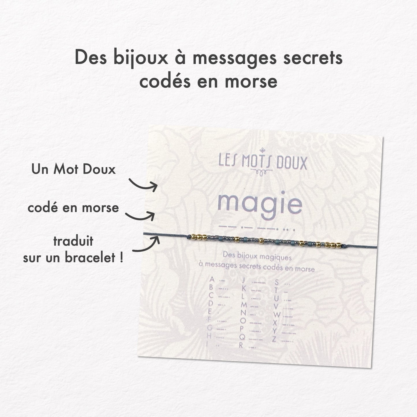 Bracelet Code Morse : Magie