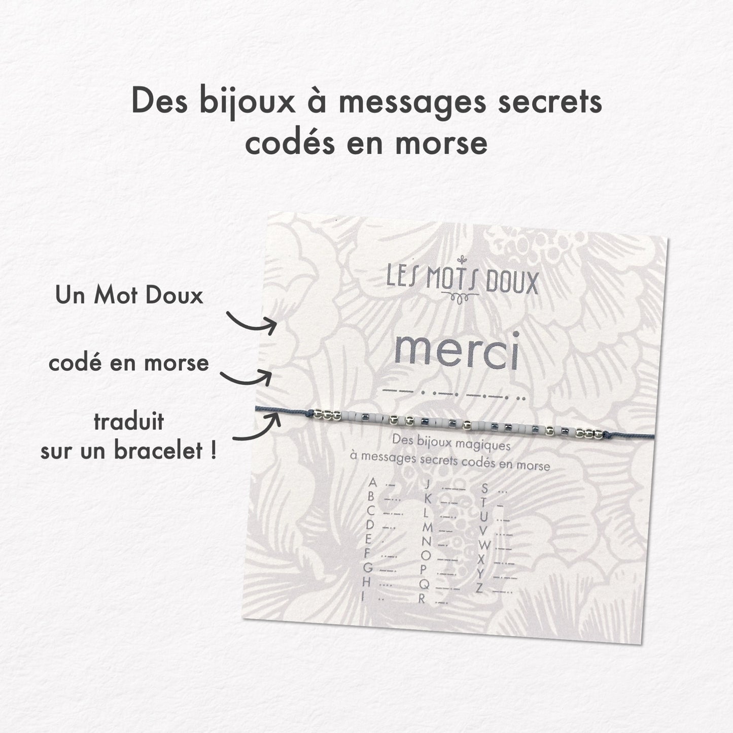 Bracelet Code Morse : Merci