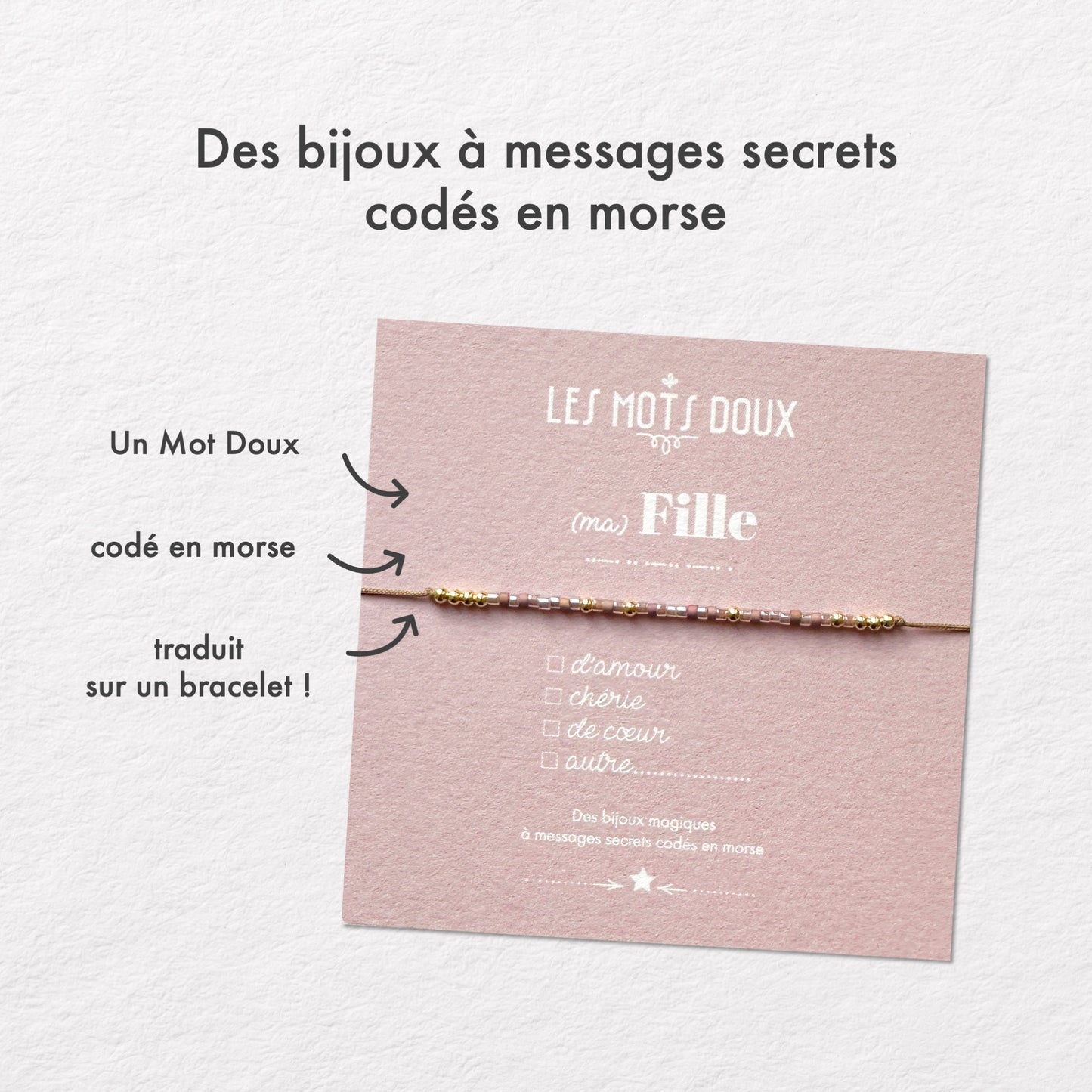 Bracelet Code Morse : Fille